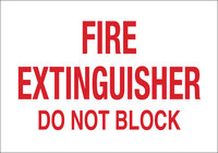 image of Brady B-302 Polyester White Fire Equipment Sign - 10 in Width x 7 in Height - Laminated - 85262