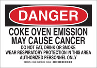 image of Brady B-555 Aluminum Rectangle White Chemical Warning Sign - 10 in Width x 7 in Height - 125838