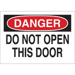 image of Brady B-302 Polyester Rectangle White Door Sign - 10 in Width x 7 in Height - Laminated - 84716