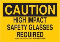 image of Brady B-555 Aluminum Rectangle Yellow PPE Sign - 10 in Width x 7 in Height - 128568
