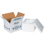 image of White Insulated Shipping Containers - 6 in x 8 in x 4.25 in - 2256