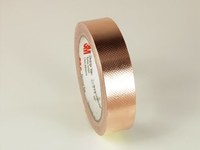 image of 3M 1245 Copper Tape - 1 in Width x 18 yd Length - 4 mil Total Thickness - 27531