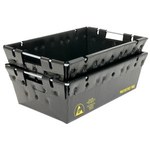 image of Protektive Pak Plastek Polypropylene ESD / Anti-Static Nesting Tote - 27 1/4 in Length - 18 in Wide - 39142