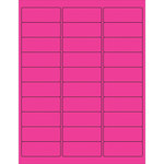 image of Tape Logic LL173PK Rectangle Laser Labels - 1 in x 2 5/8 in - Permanent Acrylic - Fluorescent Pink - 14692