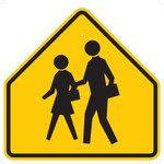 image of Brady B-959 Aluminum Square Pedestrian & Crosswalk Sign - 30 in Width x 30 in Height - 113319