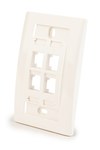 image of 3M Volition VOL-0714B White Screw Mount ABS Plastic Faceplate - 13538