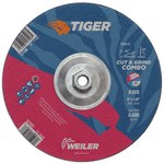 image of Weiler Tiger Combo Wheel 57106 - 9 in - Zirconium - 30 - S