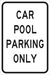 image of Brady B-555 Aluminum Rectangle White Parking Restriction, Permission & Information Sign - 12 in Width x 18 in Height - 124338