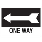 image of Brady B-401 Polystyrene Rectangle Black Stop Signs, Traffic Control Signs & Banners Sign - 14 in Width x 10 in Height - 22468