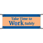 image of Brady B-450 Polyethylene Rectangle Safety Awareness Sign - 10 in Width x 3.5 in Height - 106302
