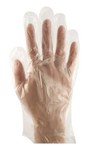 image of Ansell Foodmates 35-835 Clear Small Disposable Gloves - Food Grade - 9 in Length - 1 mil Thick - 925326