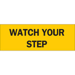 image of Brady B-302 Polyester Rectangle Yellow Fall Prevention Sign - 10 in Width x 3.5 in Height - Laminated - 85147