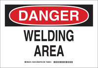 image of Brady B-555 Aluminum Rectangle White Equipment Safety Sign - 10 in Width x 7 in Height - 126408