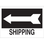 image of Brady B-555 Aluminum Rectangle Black Traffic Control Sign - 14 in Width - 41036