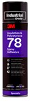 image of 3M Insulation & Polystyrene 78 Spray Adhesive Clear 24 fl oz Can - 41593 - 17.9 oz Net Weight