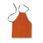 image of Chicago Protective Apparel Brown/Gray Leather Heat-Resistant Apron - 24 in Width - 30 in Length - 530-CL-COLOR