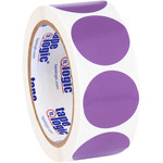 image of Tape Logic DL612M Blank Circle Inventory Labels - Paper - Purple - 10260