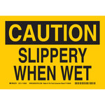 image of Brady B-563 High Density Polypropylene Rectangle Yellow Fall Prevention Sign - 10 in Width x 7 in Height - 116220