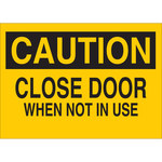 image of Brady B-120 Fiberglass Reinforced Polyester Rectangle Yellow Door Sign - 14 in Width x 10 in Height - 70245