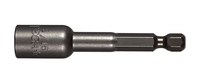 image of Vega Tools 7/16 in Lobular Magnetic Nutsetter 165MN716R - 1/4 in-Hex Drive - 2 9/16 in Length - S2 Modified Steel - Gunmetal Grey Finish - 00371