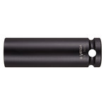 image of Vega Tools MS30121 1/2 in Long Length Impact Socket - S2 Modified Steel - 1/2 in Square Drive - A - Tapered - 1.4 in Length - 01720