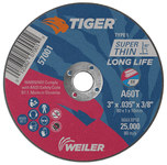 image of Weiler Tiger Cutting Wheel 57001 - 3 in - Aluminum Oxide - 60 - T