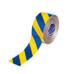 image of Brady ToughStripe Max Blue, Yellow Marking Tape - 3 in Width x 100 ft Length - 0.024 in Thick - 62941