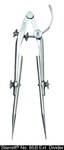 image of Starrett Carpenters and Sheet Metal Workers Extension Divider with Caliper Legs - 8 in (200mm) Length - 85B