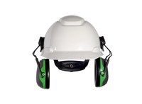 image of 3M Peltor X1P3E Black/Green Hard Hat Mounted Foam Protective Earmuffs - 21 dB NRR - 093045-93728