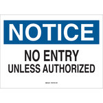 image of Brady B-302 Polyester Rectangle White Restricted Area Sign - 10 in Width x 7 in Height - Laminated - 84149