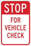 image of Brady B-555 Aluminum Rectangle White Stop Signs, Traffic Control Signs & Banners Sign - 12 in Width x 18 in Height - 124431