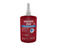 image of Loctite 243 Blue Threadlocker IDH:1329505 - Medium Strength - 250 ml Bottle - 43898