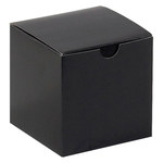 image of Black Colored Gift Boxes - 4 in x 4 in x 4 in - 3372