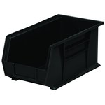 image of Akro-Mils Akrobin 60 lb Black Hanging / Stacking Storage Bin - 14 3/4 in Length - 8 1/4 in Width - 7 in Height - 1 Compartments - 30240ESD BLACK