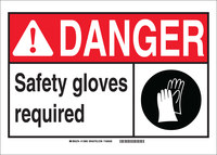 image of Brady B-401 High Impact Polystyrene Rectangle PPE Sign - 14 in Width x 10 in Height - 119895