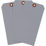 image of Brady 102111 Gray Rectangle Cardstock Blank Tag - 3 1/8 in 3 1/8 in Width - 6 1/4 in Height - 01335