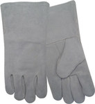 image of Red Steer 6707 Off-White Large Split Cowhide Welding Glove - Wing Thumb - 6707-L