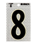 image of Brady 3010-8 Number Label - Black on Silver - 2 1/2 in x 3 1/2 in - B-309 - 03367