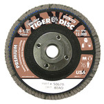 image of Weiler Tiger Type 27 Flap Disc 50670 - Aluminum Oxide - 4 1/2 in - 80 - Medium