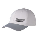 image of Milwaukee WORKSKIN Gray Large/XL Polyester Performance Fitted Hat - 045242-73526