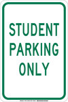 image of Brady B-555 Aluminum Rectangle White Parking Restriction, Permission & Information Sign - 12 in Width x 18 in Height - 129750