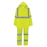 image of Global Glove FrogWear Rain Suit GLO-8000 GLO-8000-L - Size Large - Yellow - 02564
