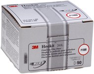 image of 3M Hookit 260L Coated Aluminum Oxide White Hook & Loop Disc - Film Backing - P1500 Grit - Ultra Fine - 6 in Diameter - 00950
