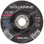 image of Weiler Wolverine Surface Grinding Wheel 56466 - 5 in - Aluminum Oxide - 24 - R