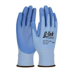 image of PIP G-Tek PolyKor 16-322 Blue 2X-Small Cut-Resistant Gloves - ANSI A2 Cut Resistance - Polyurethane Palm & Fingers Coating - 16-322/XXS