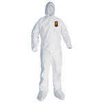 image of Ansell KleenGuard Chemical-Resistant Coveralls A30 46123 - Size Large - White