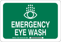 image of Brady B-120 Fiberglass Reinforced Polyester Rectangle Eyewash Sign - 10 in Width x 7 in Height - 73643