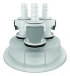 image of Justrite Polypropylene Carboy Cap Adapter - 83 mm Width - 2.8 in Height - 697841-18224