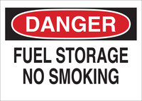 image of Brady B-302 Polyester Rectangle White Flammable Material Sign - 10 in Width x 7 in Height - Laminated - 85189