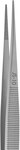 image of Excelta Forceps - Stainless Steel Straight Fine Serrated Point Tip - 0.0335 in Tip Width - 6.375 in Length - JS-10
